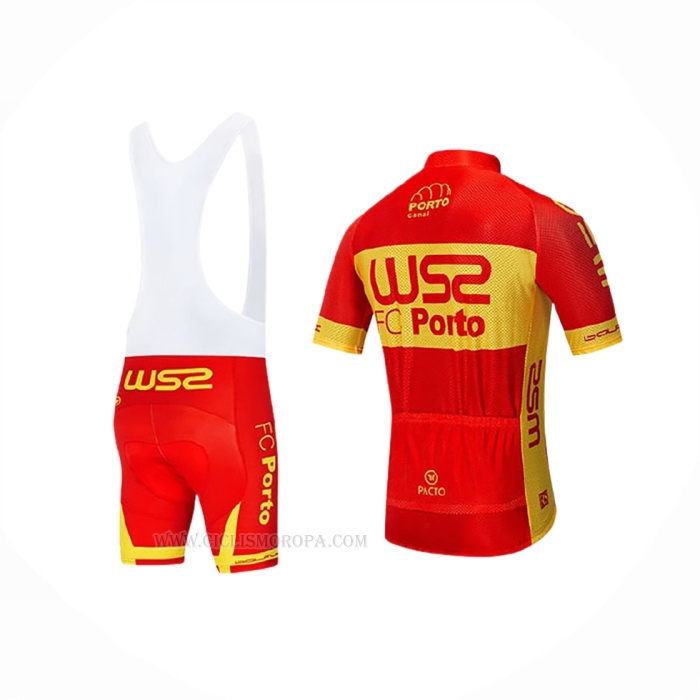 2020 Ropa Ciclismo W52-FC Porto Rojo Amarillo Mangas Corta y Culotte Corto